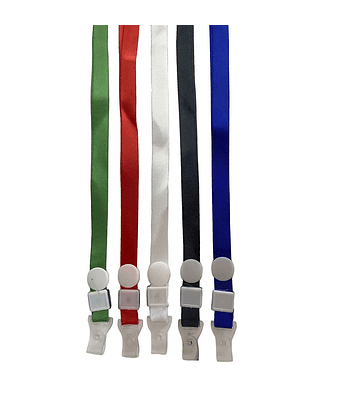 SEGUNDA SELECCIÓN! Lanyards gancho transparente de goma Para Porta credencial 47x1,5cm (5)