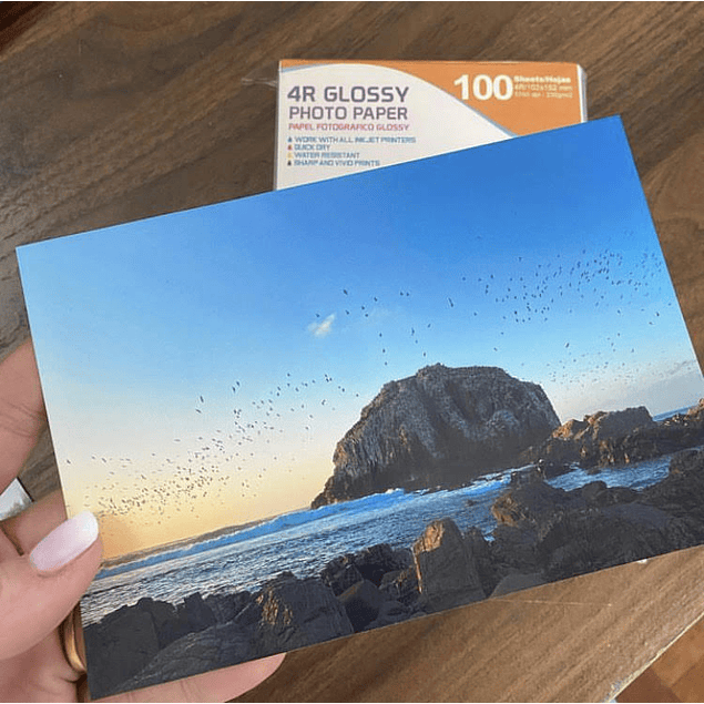 Papel Fotografico Glossy 10x15 4R (102x152 mm) similar A6 230g / 100 Hojas