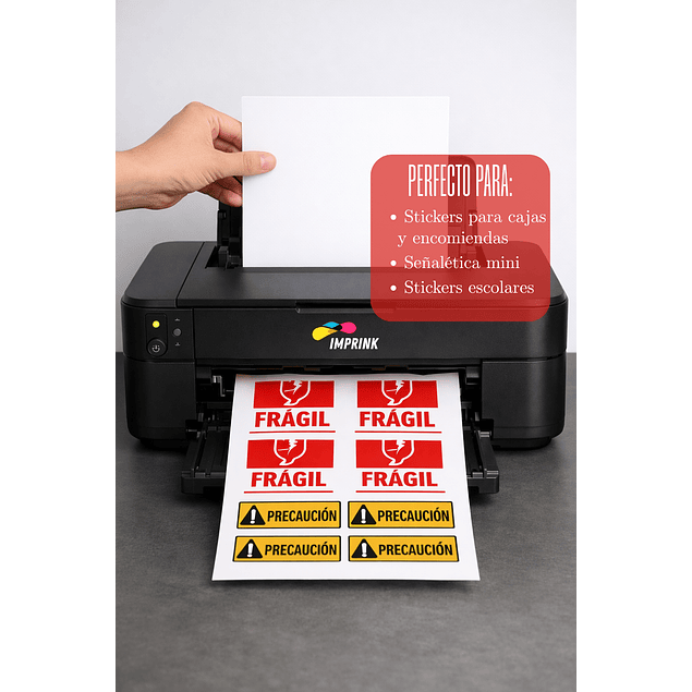 CAJA 20 RESMAS!! Papel Adhesivo Extra Fuerte Fotografico Brillante  A4/135g/50 Hojas