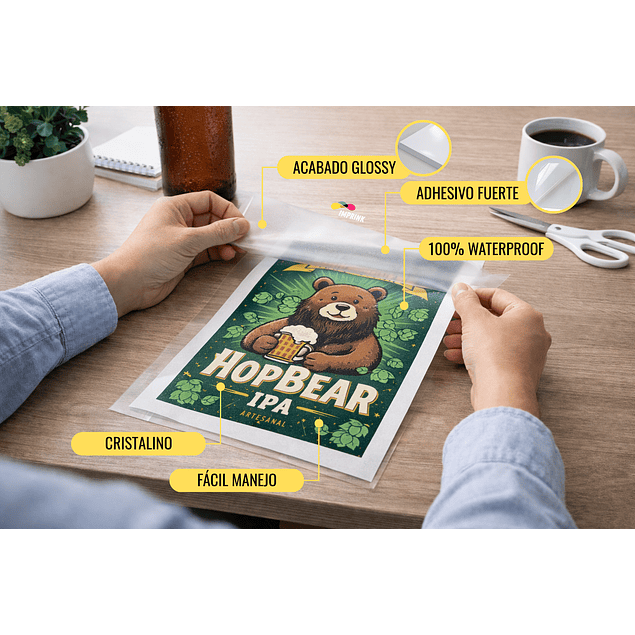 CAJA 20 RESMAS!! Laminado en Frio Transparente Glossy A4/50 Hojas