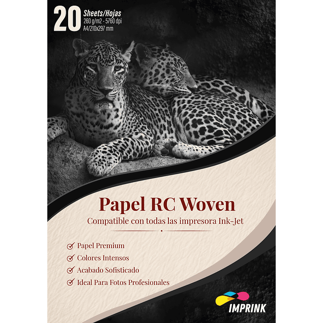 Papel Foto Premium RC woven A4 260g / 20 hojas