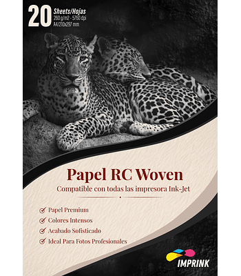 CAJA 20 RESMAS!!! Papel Foto Premium RC woven A4 260g / 20 hojas