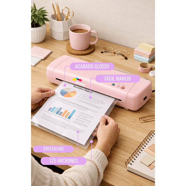 CAJA 10 RESMAS!! 100 Micas Para Termolaminadora Plastificadora Oficio 125mic para Laminado