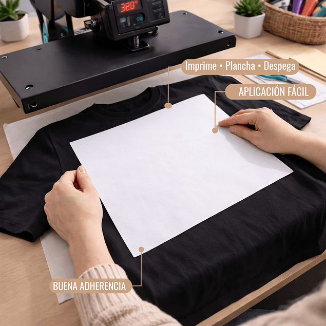  Papel Transfer Premium Poleras O Telas Oscuras A4 10 Hojas