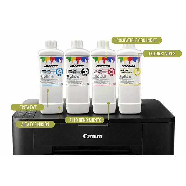 Tinta Dye Para Impresoras CANON PIXMA  1000 ml 