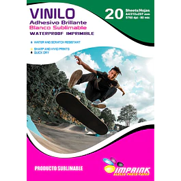 CAJA 20 RESMAS!! Vinilo SUBLIMABLE Adhesivo Blanco A4/20 Hojas