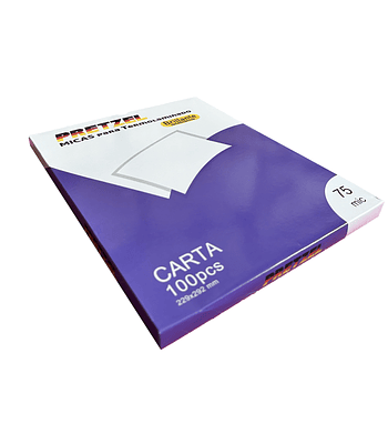 ÚLTIMAS UNIDADES!! 100 Micas Termolaminadora Plastificadora Carta 75mic Pretzel