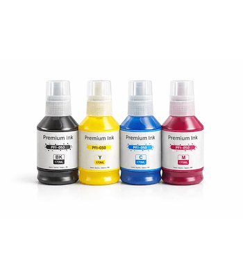 Pack 4 colores 170 Ml  tinta Pigmentada para canon Tc20 Tc21 Pfi-050