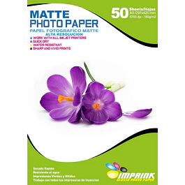ÚLTIMAS UNIDADES!! Papel Fotografico matte  A3 De 180gr/50 Hojas