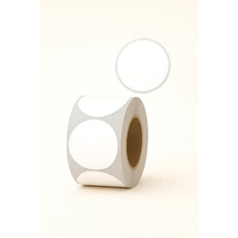 Etiquetas Blancas ZEBRA Adhesivas redonda 50x50mm 500un