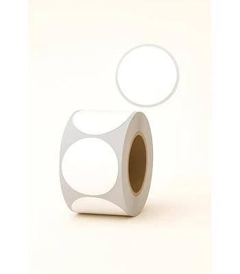 Etiquetas Blancas ZEBRA Adhesivas redonda 50x50mm 500un