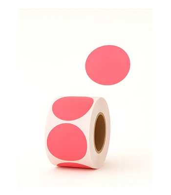 Etiquetas coral ZEBRA Adhesivas Redonda 50x50Mm 500un 