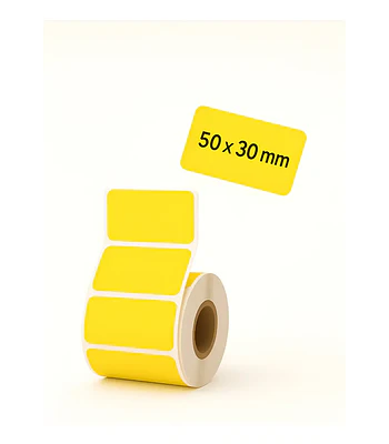 Etiquetas Amarillas ZEBRA Adhesivas Multiuso 50x30Mm 1000un