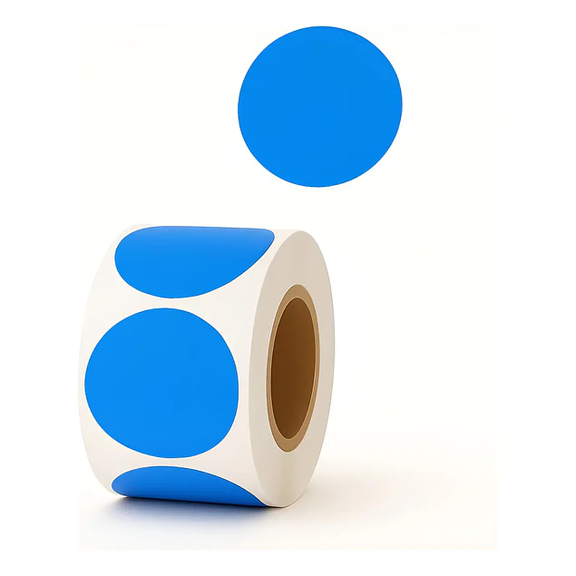 Etiquetas azul ZEBRA Adhesivas Redonda 40x40Mm 500un 