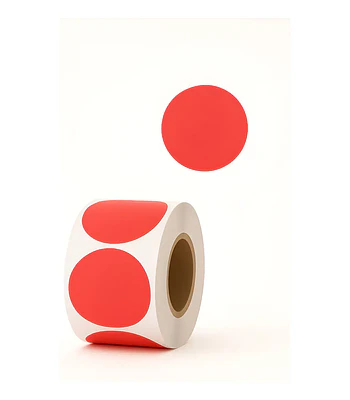 Etiquetas rojas Adhesivas Redonda 40x40Mm 500un 