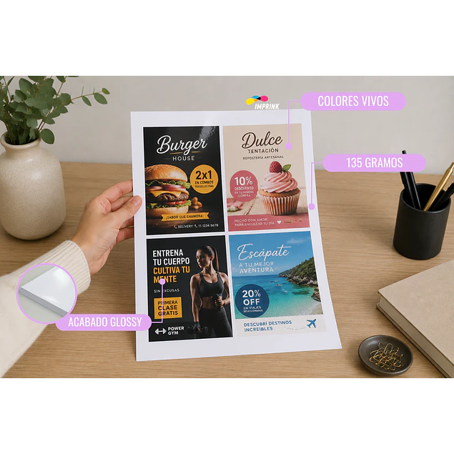 CAJA 20 RESMAS!! Papel Fotografico Glossy Brillante A4 De 135gr/100 Hojas