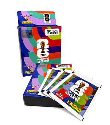 Caja 25 Sobres de laminas mundial 2026 Panini