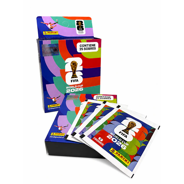 Caja 25 Sobres de laminas mundial 2026 Panini