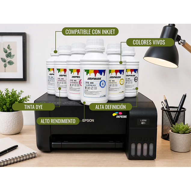 Tinta DYE premium 500ml Para Epson T574 O T673 Para L8050 L18050 