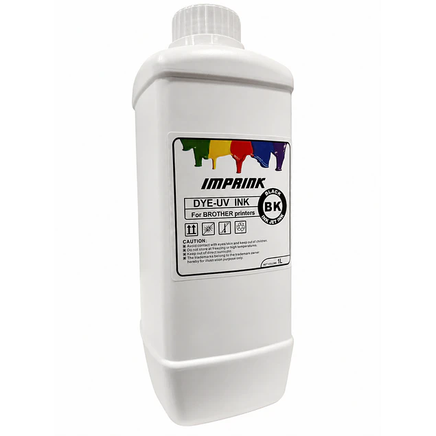 Tinta Dye Uv NEGRA Para Impresoras BROTHER Valor X Litro