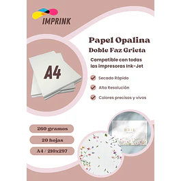 SEGUNDA SELECCIÓN! Opalina Texturizada Grieta A4 20 Hojas 260gr Imprink (14)