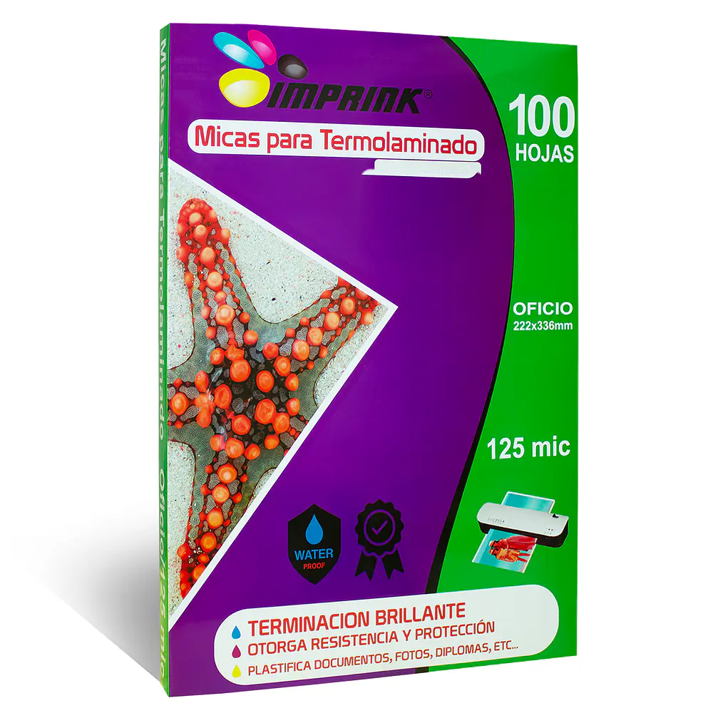 SEGUNDA SELECCIÓN! 100 Micas Para Termolaminadora Plastificadora Oficio 125mic para Laminado (10-19)