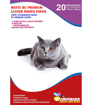SEGUNDA SELECCIÓN! Papel Foto Premium Rc Luster A3+ (33X48) 260g (7)
