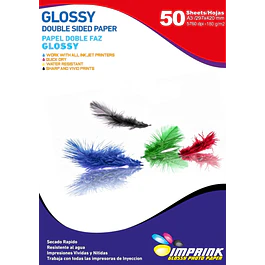SEGUNDA SELECCIÓN! Papel Doble Faz Glossy Brillante A3 De 180gr (6)