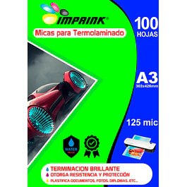 SEGUNDA SELECCIÓN! 100 Micas Para Termolaminadora Plastificadora A3 125mic (25-26-27-29)