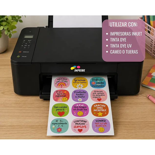 CAJA 20 RESMAS!! Papel Adhesivo Matte A4/128g 50 Hojas