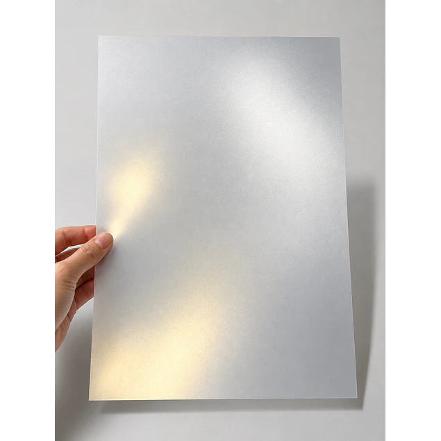 Lamina plastica Doble Faz Plateada IMPRIMIBLE A4/20 hojas