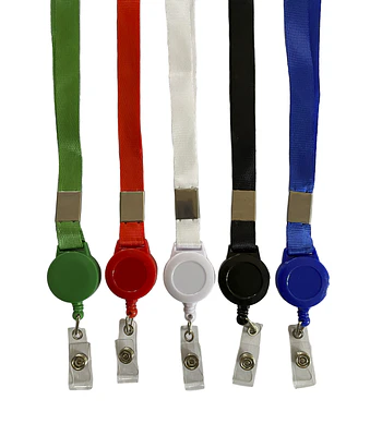 ¡¡¡ÚLTIMAS UNIDADES!! 10 Lanyard Yoyo Para Porta Credencial Extendible 47x1,5cm AZUL