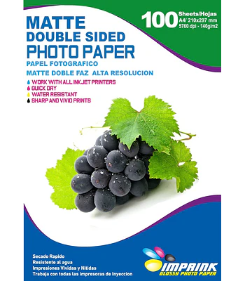 SEGUNDA SELECCIÓN Papel Alta Resolución Doble Faz Matte A4/140g/100 Hojas