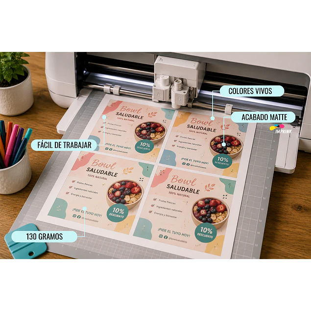 Papel Fotográfico Matte Alta resolución A4 De 130gr/100 Hojas