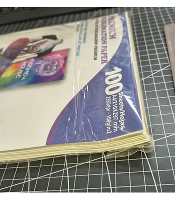 ¡SEGUNDA SELECCIÓN! Papel Para Sublimación Premium (reverso amarillo) A4  Resma De 100 Hojas  SECADO INSTANTANEO (2)