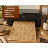 ¡ÚLTIMAS UNIDADES! Papel Adhesivo Kraft Oscuro Imprimible A4/120g Resmas De 50 Hojas