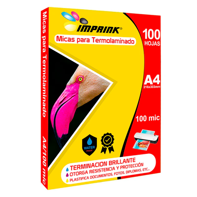 SEGUNDA SELECCIÓN! 100 Micas Para Termolaminadora Plastificadora A4/100 micrones para Laminado (4 a 9)