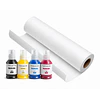 Pack Tintas Pfi-050 + Papel Fotográfico Matte 200 gramos 61cm X 30metros Para Canon Tc20 Tc21