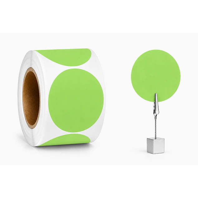 Etiquetas Termicas Directa Adhesivas 50x50 Mm Verde Claro 500un