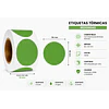 Etiquetas Termicas Directa Adhesivas 50x50 Mm Verde Oscuro 500un