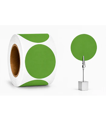 Etiquetas Termicas Directa Adhesivas 50x50 Mm Verde Oscuro 500un