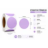 Etiquetas Termicas Directa Adhesivas 50x50 Mm Lila 500un