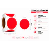 Etiquetas Termicas Directa Adhesivas 50x50 Mm Roja 500un