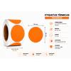 Etiquetas Termicas Directa Adhesivas 50x50 Mm Naranja 500un