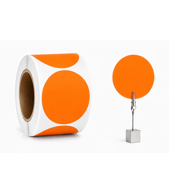Etiquetas Termicas Directa Adhesivas 50x50 Mm Naranja 500un