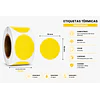 Etiquetas Termicas Directa Adhesivas 50x50 Mm Amarilla 500un