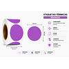 Etiquetas Termicas Directa Adhesivas 50x50 Morada 500un