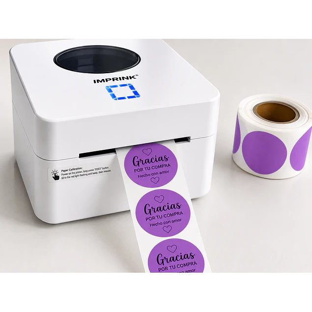 Etiquetas Termicas Directa Adhesivas 50x50 Morada 500un