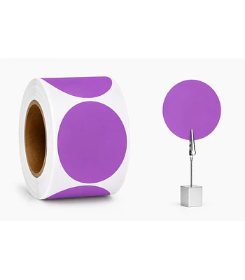 Etiquetas Termicas Directa Adhesivas 50x50 Morada 500un