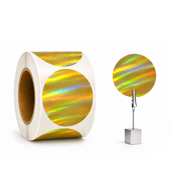 Etiquetas Vinilo Dorada nueva  Autoadhesivas Térmicas 50x50mm 500 Unidades